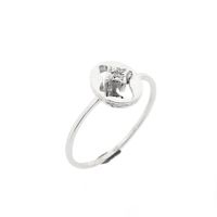 White Gold Ring with Diamond; 0.005 ct.