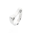 Image 1 of White Gold Cat Ears Ring with Diamonds; 0.08 ct.