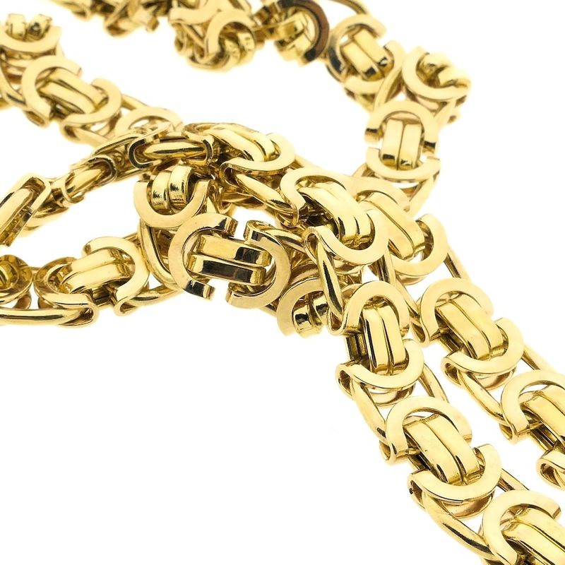 Image 8 of Exclusive long gold flat king chain | 71 cm
