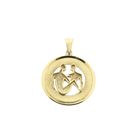 Image 1 of Fabiola gold pendant of the zodiac sign Gemini