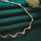 Image 2 of Two-tone gold fantasy link necklace