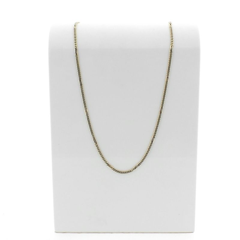 Image 8 of Gold Figaro link chain | 58 cm