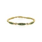 Image 7 of Gold bracelet with emerald and diamond; 0.04 ct. | 18.5 cm