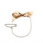 Image 8 of Rose gold bow brooch with safety cord