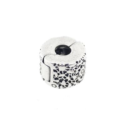 Image 1 of Pandora clip charm; Silver; Lace