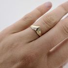 Image 4 of Gold V-shaped ring with diamond | 0.01 ct.