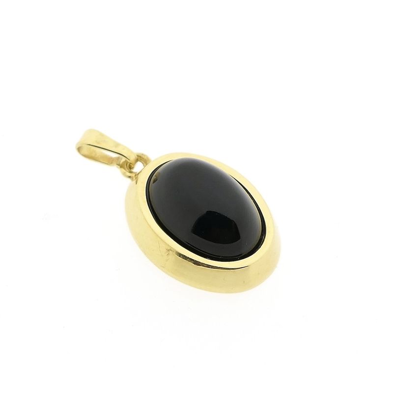 Image 3 of 8 Ct. Vintage pendant with onyx