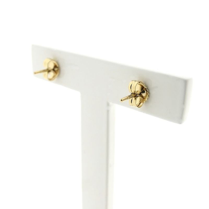 Image 3 of Gold stud earrings with zirconia