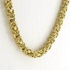 Image 3 of Gold square king link necklace