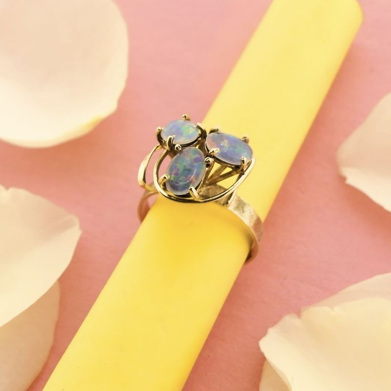 Image 6 of 9 Carat Triple Opal Ring | Vintage
