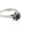 Image 5 of White gold ring with sapphire and diamond | 0.24 ct.