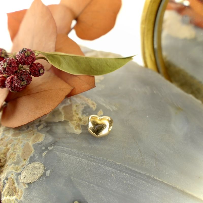 Image 2 of Pandora charm; Gold; Golden Heart