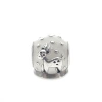 Pandora charm; Silver; Reindeer and Snow Glass Ball