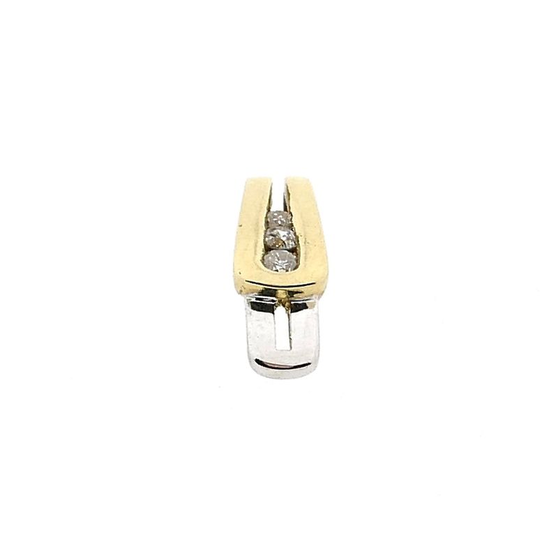 Image 8 of Zinzi Bicolor Gold Pendant with Diamonds