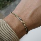 Image 10 of Two-tone gold Figaro link bracelet | 20.5 cm