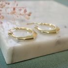 Image 8 of Gold lapidary earrings | Ø 16 mm