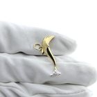 Image 6 of Two-tone gold dolphin pendant with diamond; 0.005 ct.