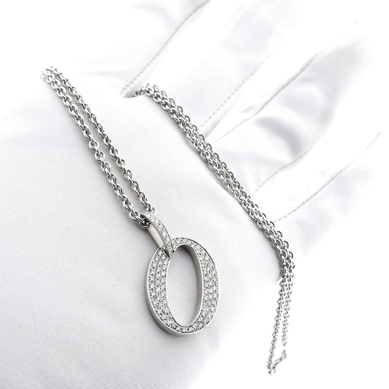 Image 5 of White gold jasseron necklace | 45 cm