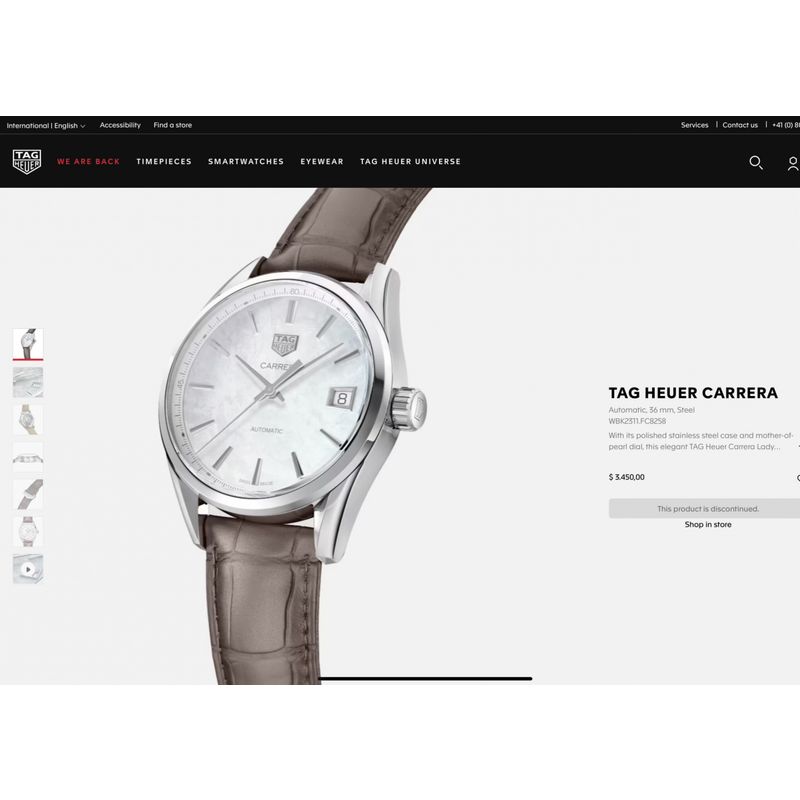 Image 10 of TAG Heuer Carrera Automatic 36mm WBK2311.FC8258; Automatic unisex watch