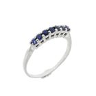 Image 1 of White gold ring with sapphire