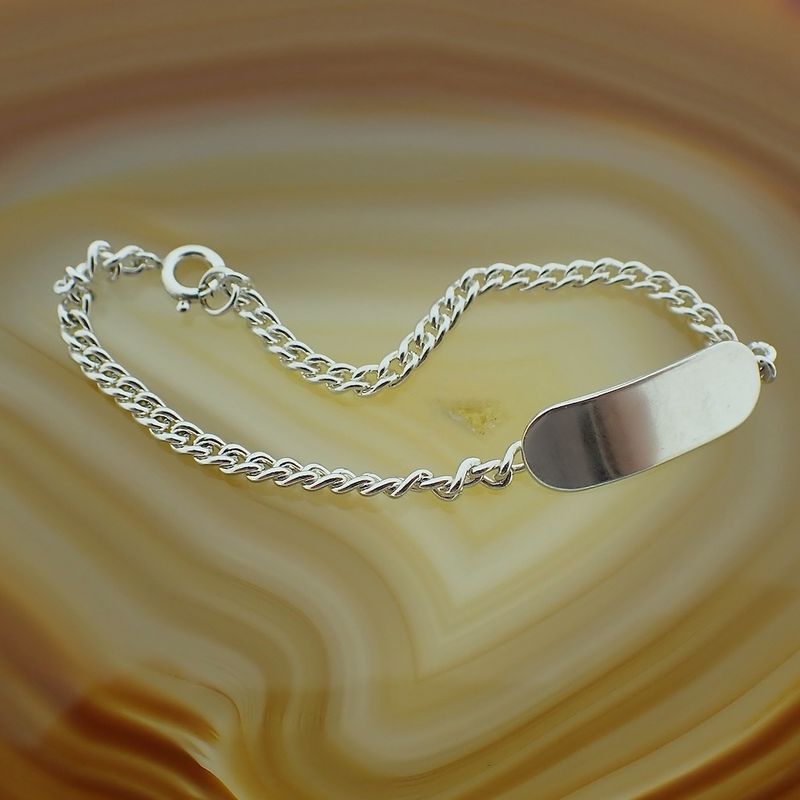 Image 4 of Silver gourmet bracelet with engraving plate