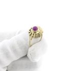 Image 7 of Vintage gold floral ring with ruby