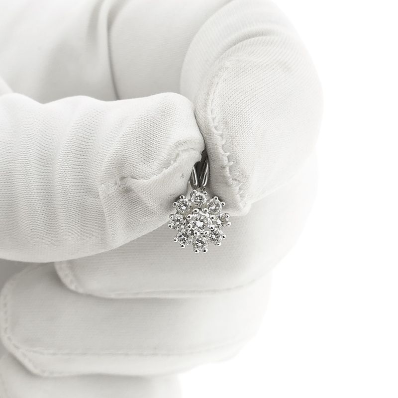 Image 11 of White gold minimalist pendant with diamond | 0.34 ct.