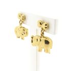 Image 3 of Golden elephant stud earrings
