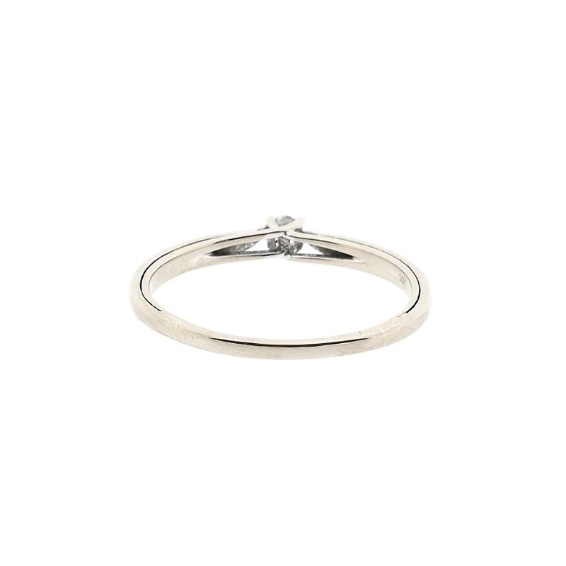 Image 6 of White Gold Engagement Ring with 0.07 ct Diamond; 14K; Size 18.5