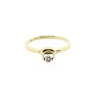 Image 3 of Gold ring with diamond; 0.05 ct.