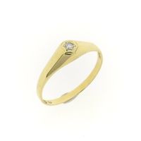 Gold ring with diamond 0.03 ct.