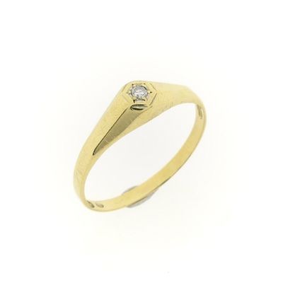Image 1 of Gold ring with diamond 0.03 ct.