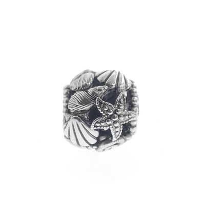 Image 1 of Pandora Moment Charm; Silver; Starfish, Shells, and Hearts