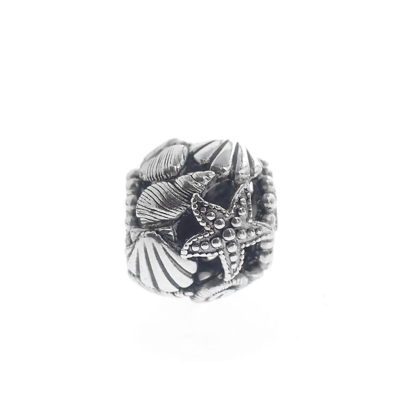 Image 1 of Pandora Moment Charm; Silver; Starfish, Shells, and Hearts