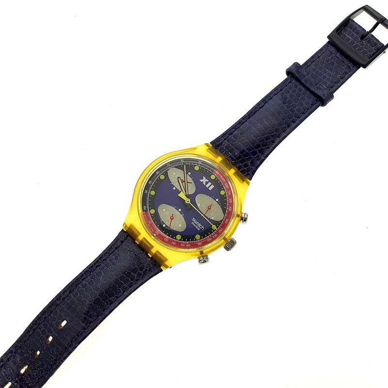 Image 2 of Swatch 'Blue Chip' Chronograph Watch | SCK 101
