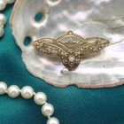 Image 7 of Antique gold Victorian brooch with pearls