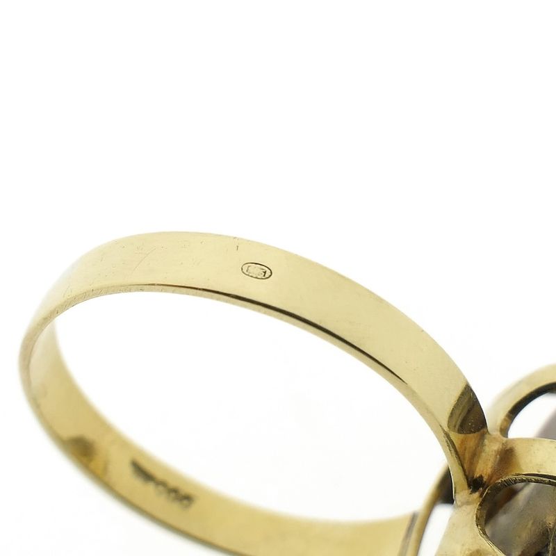 Image 5 of Gold ring with tiger's eye.
