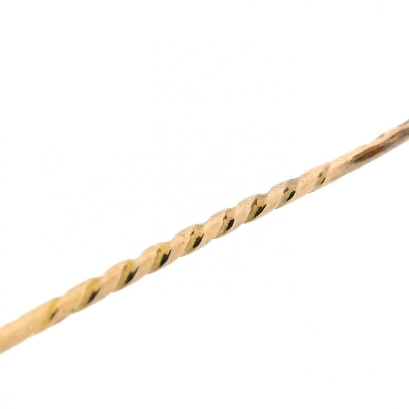 Image 4 of Gold lapel pin with diamond; approx. 0.10 ct.