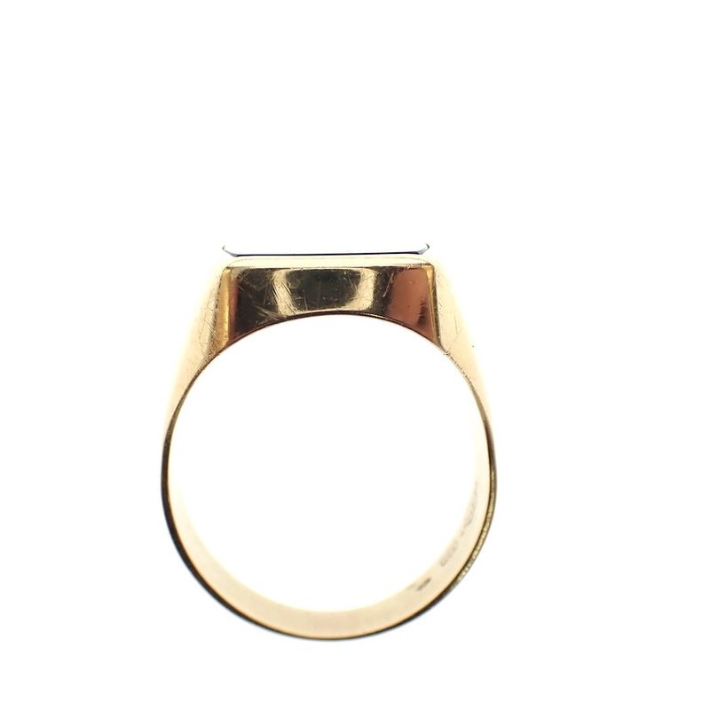 Image 4 of Large gold men's signet ring with onyx