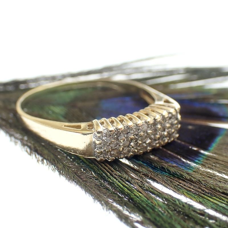 Image 8 of Gold ring pavé set with diamonds | approx. 0.14 ct.