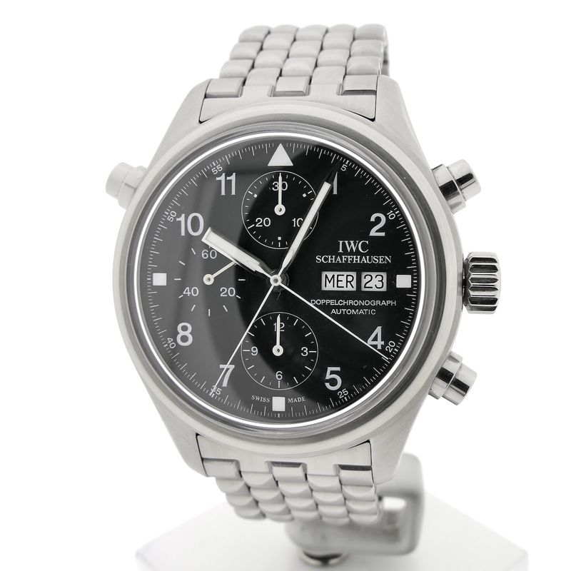 Image 8 of IWC Flieger 'Doppelchronograph' IW371319; Automatic men's watch with rattrapante chronograph
