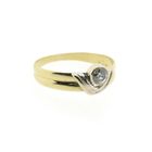 Image 4 of Two-tone gold solitaire ring with zirconia