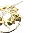 Image 5 of Two-tone gold floral brooch with diamonds