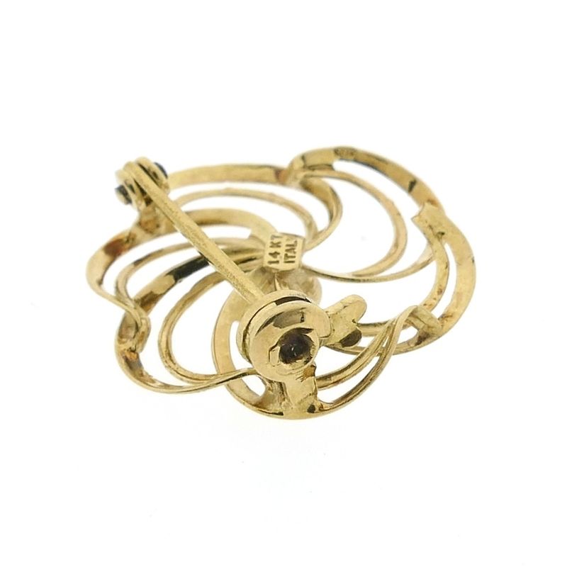 Image 4 of Golden floral brooch