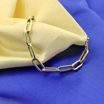 Gold closed forever link bracelet Image 2 of Gold closed forever link bracelet