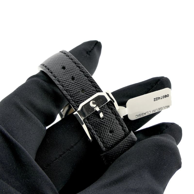 Image 7 of Movado Museum Classic; Steel women's watch with blue 'Mother of Pearl' dial; 0607422