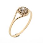 Image 1 of Gold ring with zirconia stones