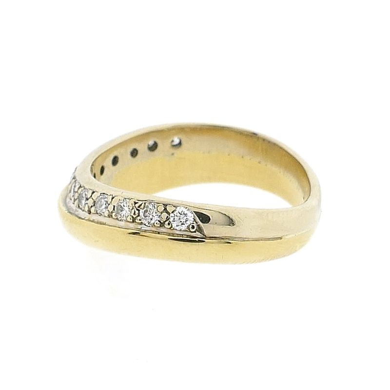 Image 9 of Two-tone gold ring with diamond; 0.26 ct.