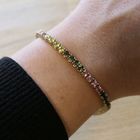 Image 7 of 9-karat tennis bracelet with multi-colored zirconia | 18.5 cm