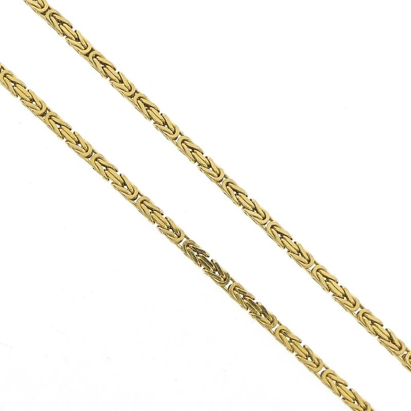 Image 3 of Gold square king chain | 47 cm